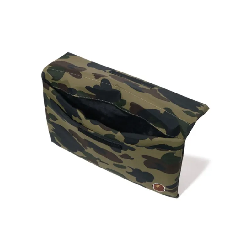 A BATHING APE Fabric Laptop Bag Men's Green/Yellow-2