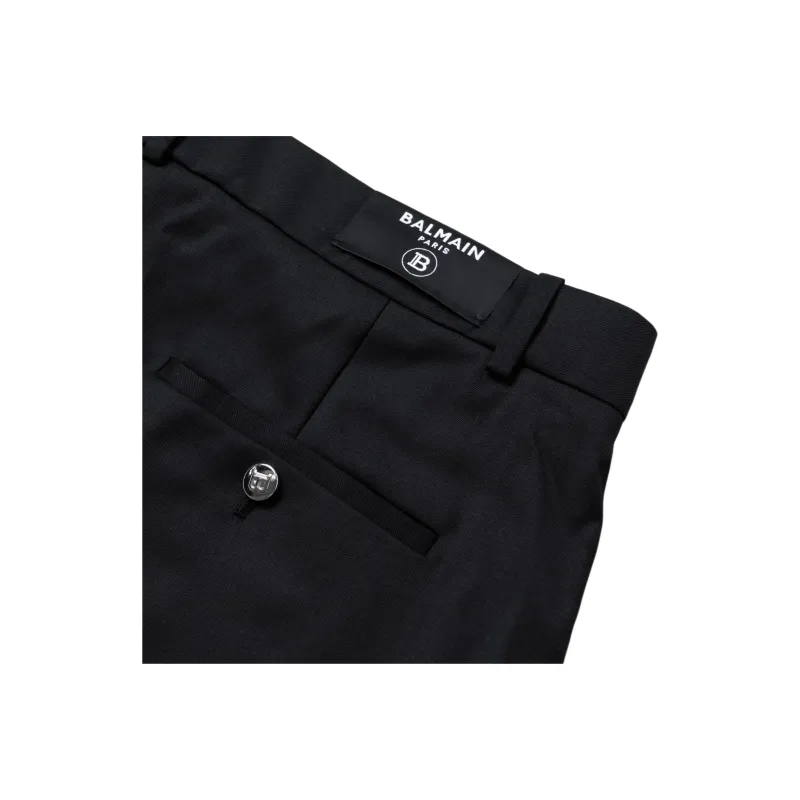 BALMAIN Turn Up Hem Cropped Trousers-8
