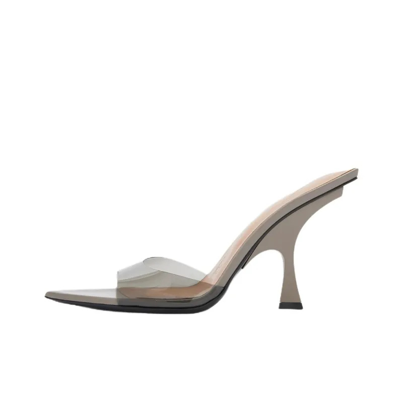 The Attico 95mm Leather Mules Women's-0