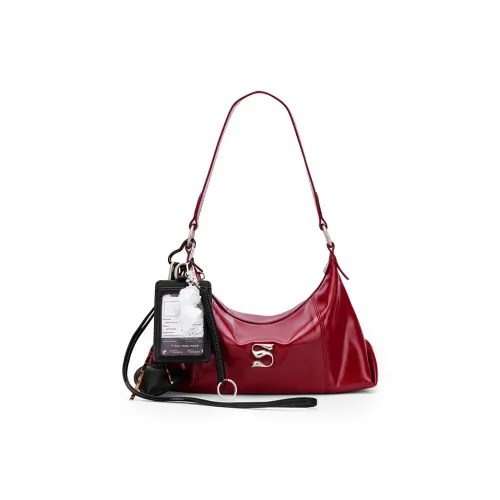 MCMIKO Artificial Leather Underarm Shoulder Bag Women's Red