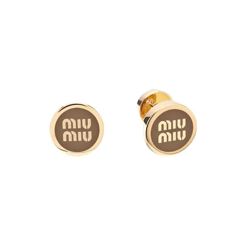 MIU MIU Metal Earrings Women's Brown