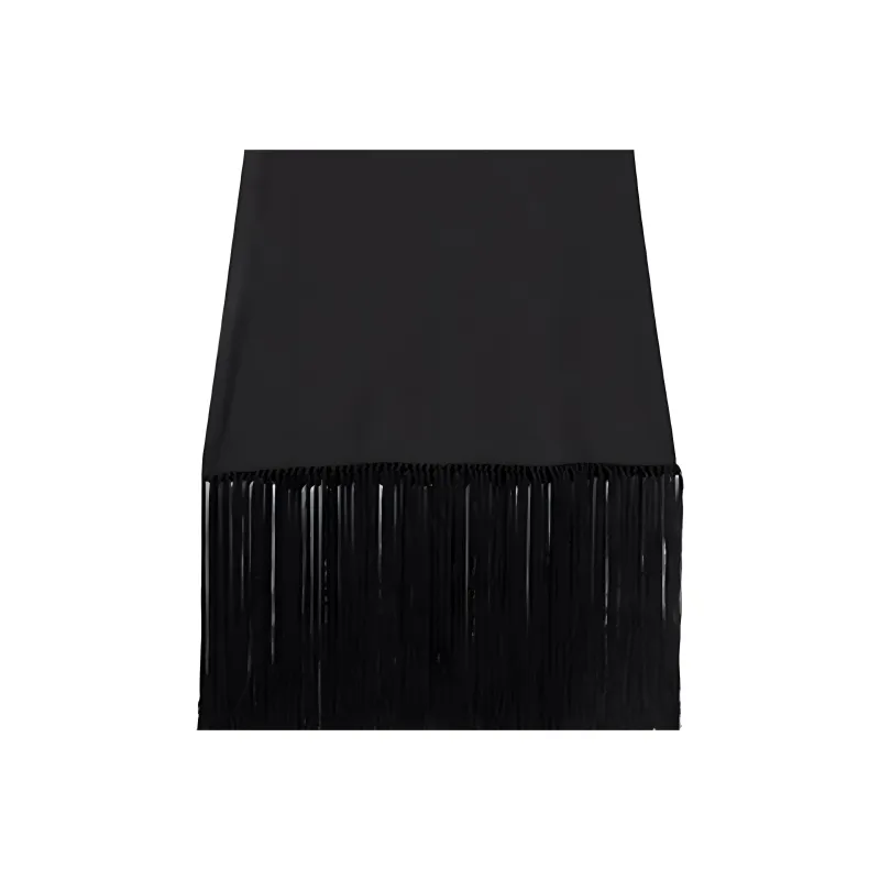 Burberry Leather Long Skirt Women's Black-4