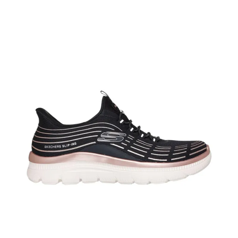 Skechers Slip ins Anti Slip Wear Resistant Low Top Casual Shoes Women's Black-1