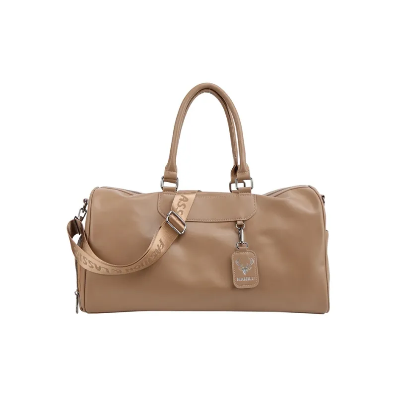 LETOO PU Travel Bag Unisex Black/Light Brown-3