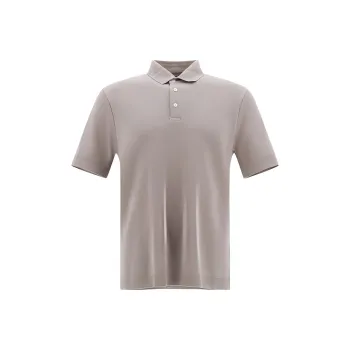 HERNO Short Sleeved Knitted Polo Shirt
