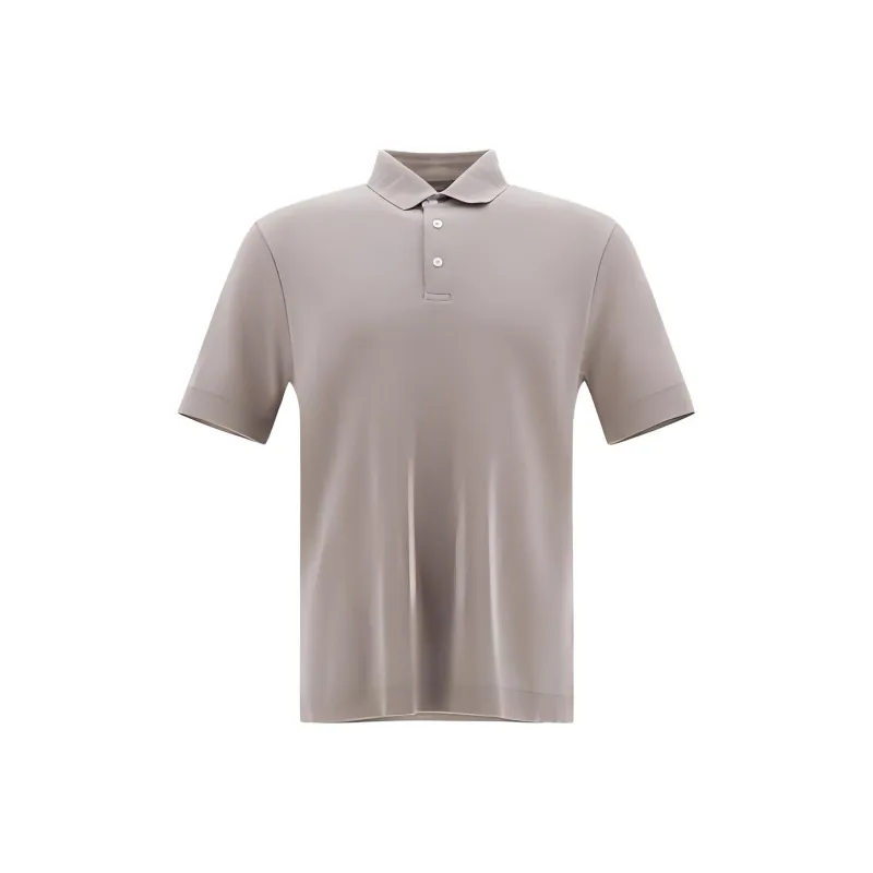 HERNO Short Sleeved Knitted Polo Shirt-0