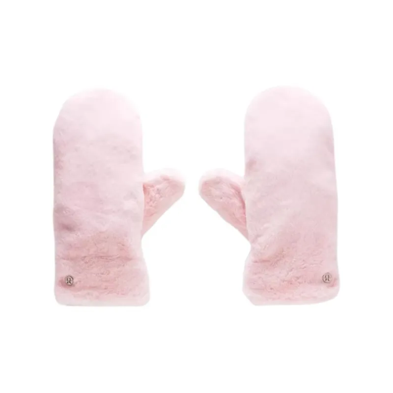 Lululemon Knit Gloves Unisex Strawberry Milkshake Pink-0