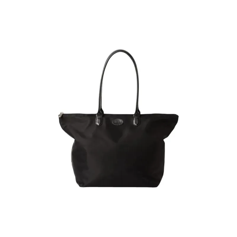 MAC DOUGLAS Nylon Tote Bag, Shopping Bag, Handbag Medium Size Unisex Black-0