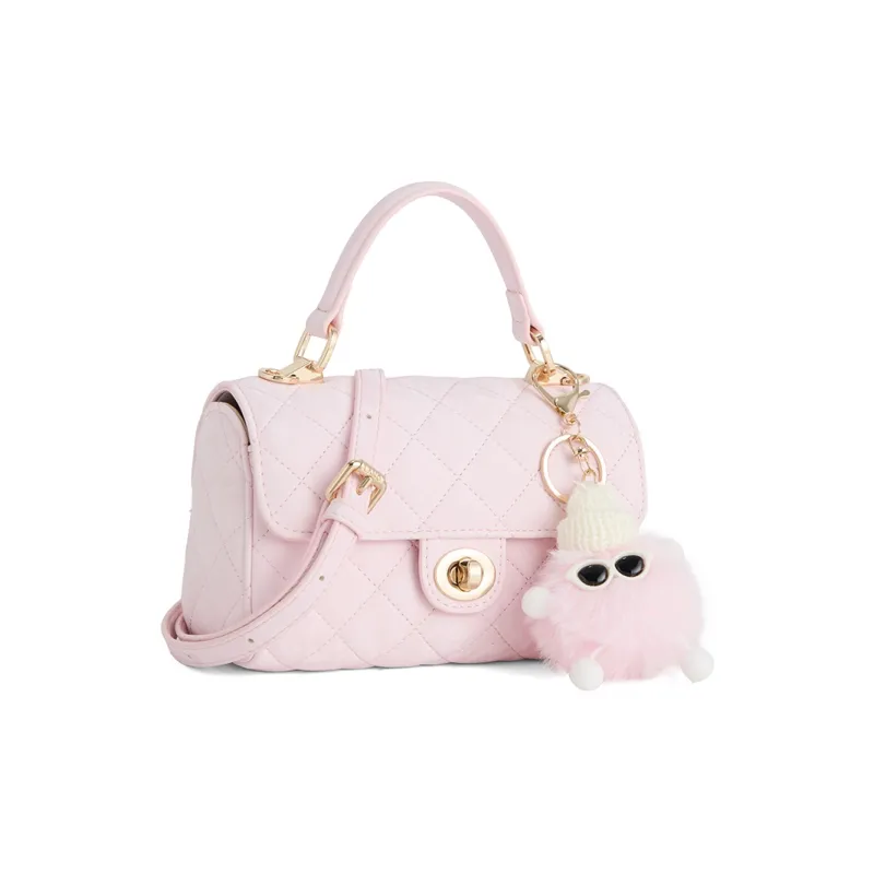 JACD PU Handbag, Crossbody Bag Women's Pink/Yellow-4