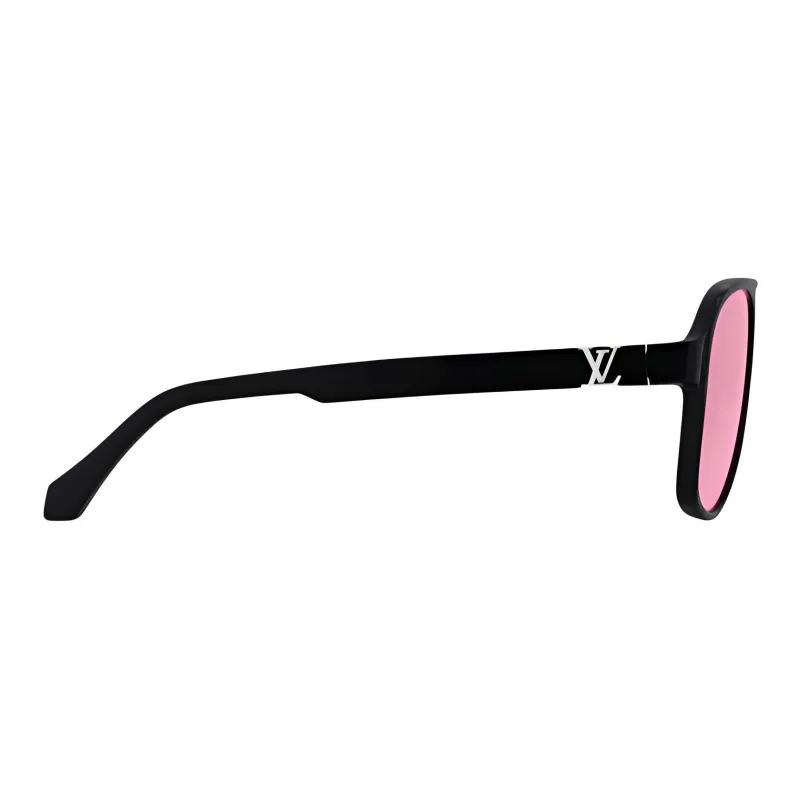 LOUIS VUITTON Metal Acetate Aviator Sunglasses Men's Black-2