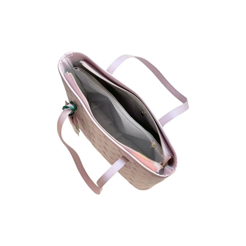 OCTSUI PU Tote Bag Shopping Bag Shoulder Bag Regular Women's Peach Pink/Nut Apricot/Dusk Black-3