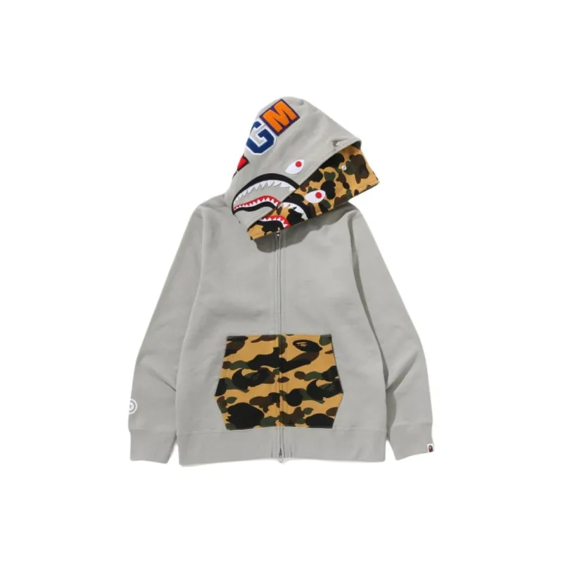 Bape 1st Camo Shark Full Zip Double Hoodie-0