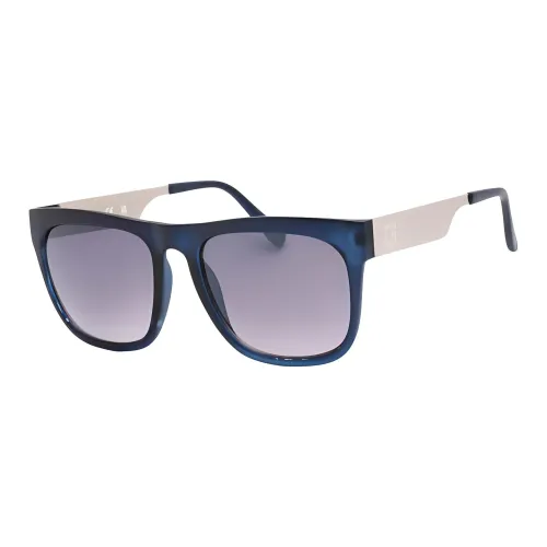 GUESS Metal Square Sunglasses Men's Blue