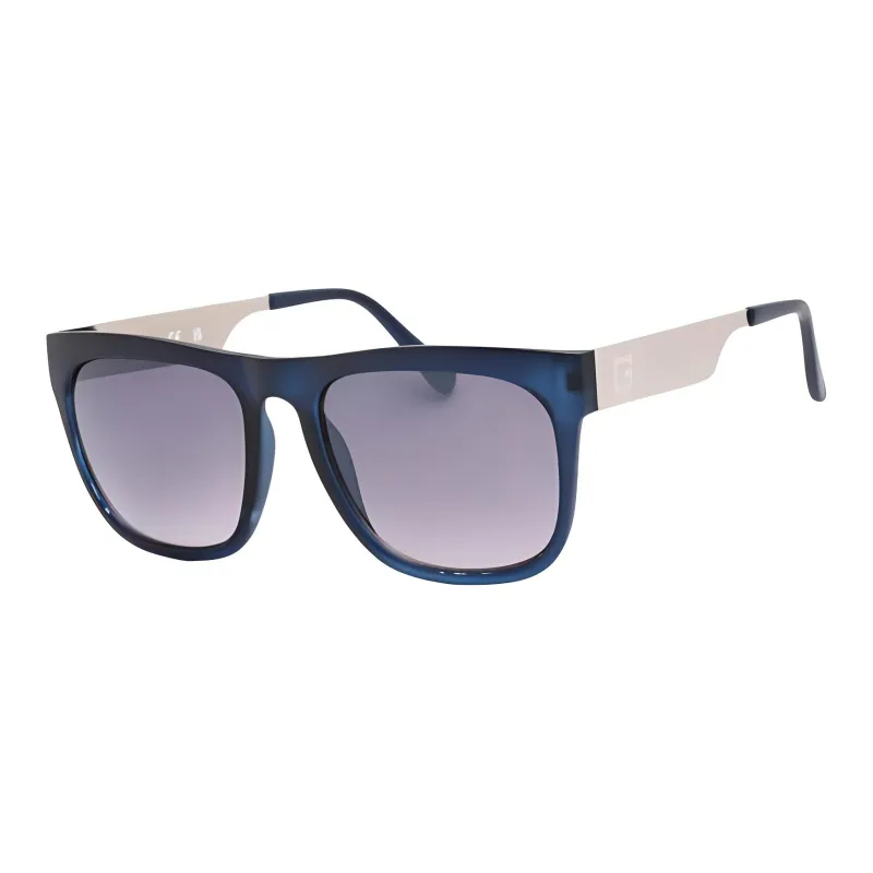 GUESS Metal Square Sunglasses Men's Blue-0