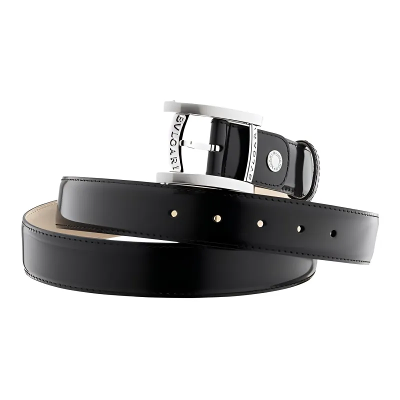 BVLGARI Pin Buckle Design Leather Belts Men's Multicolor-3
