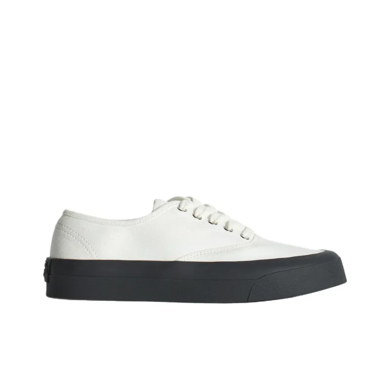 Maison Kitsune Low Top Canvas Shoes Men's White-1
