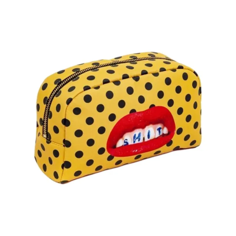 SELETTI Polyester Makeup Bag Women's Yellow-2