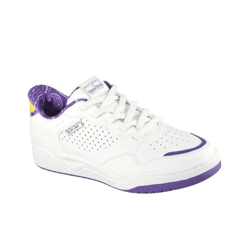 SNOOP DOGG x Skechers Koopa Tennis Paisley Low Top Casual Shoes Men's White-2