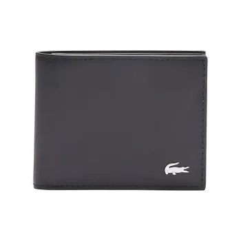 LACOSTE Calfskin Wallet Men's Black