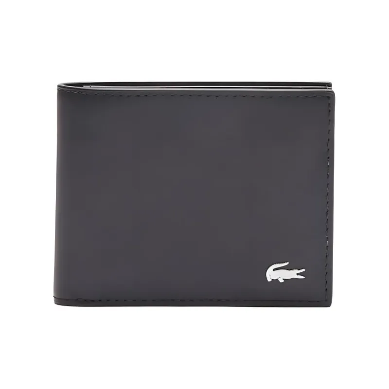 LACOSTE Calfskin Wallet Men's Black-0
