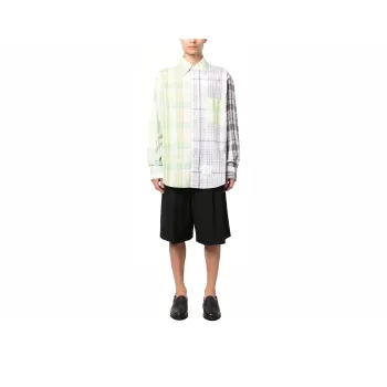THOM BROWNE Colourblock Plaid Shirt