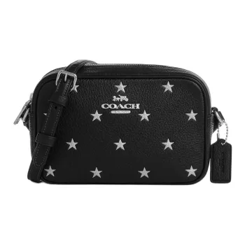 COACH Jamie Refined Pebbled Leather Camera Bag, Crossbody Bag, Shoulder Bag Mini Women's Black