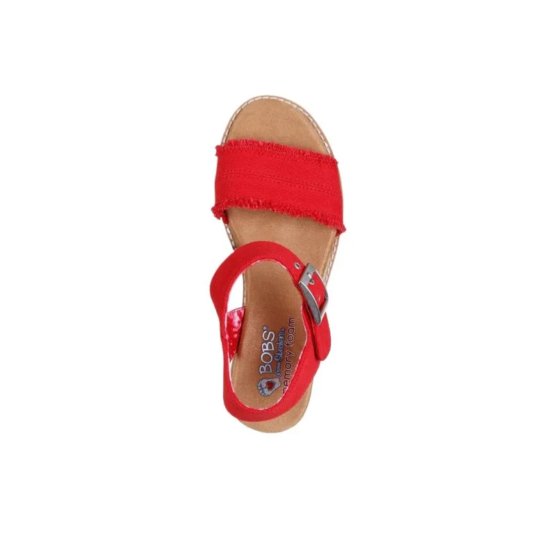 Skechers One Strap Sandals Women's Red-4