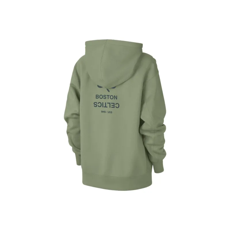 Jordan Boston Celtics Flight Fleece Women's Jordan Nba Satin Lined Pullover Hoodie-1