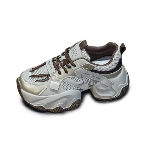 ABCYLM Cushioning, Slip Resistant, Impact Resistant, Height Increasing Low Top Chunky Sneakers Women's