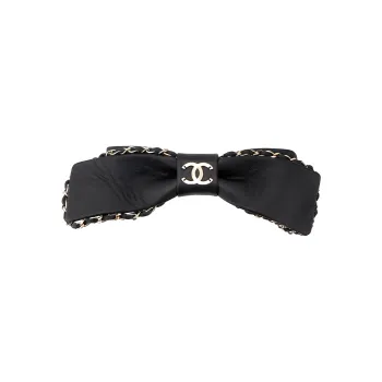 CHANEL Hair Clips Unisex Black