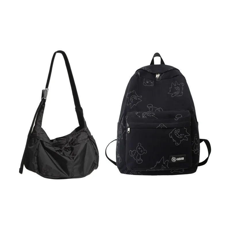 TAKI Oxford Shoulder Bags Regular Unisex Black/Gray-24