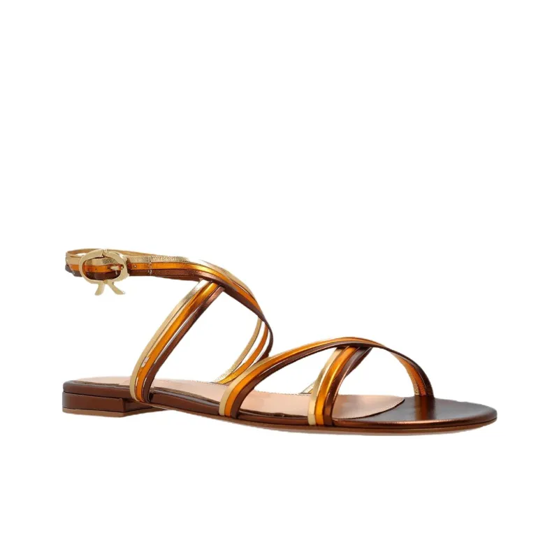 GIANVITO ROSSI One Strap Sandals Women's Gold-2