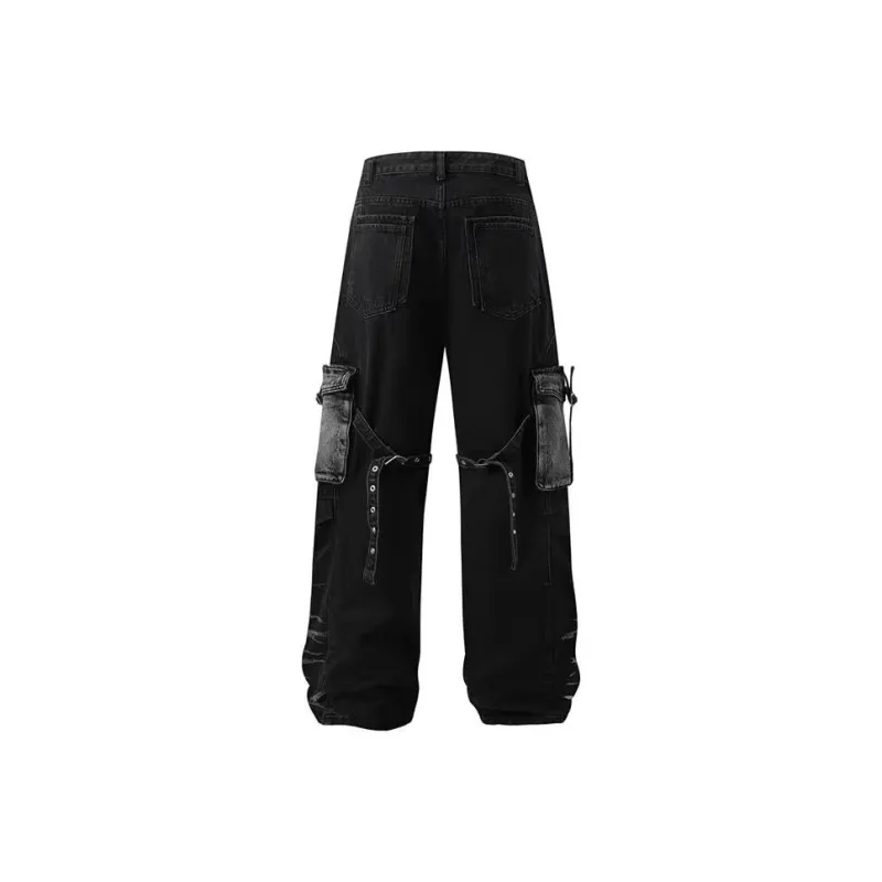 LESS BEARS Jeans Unisex Black-1