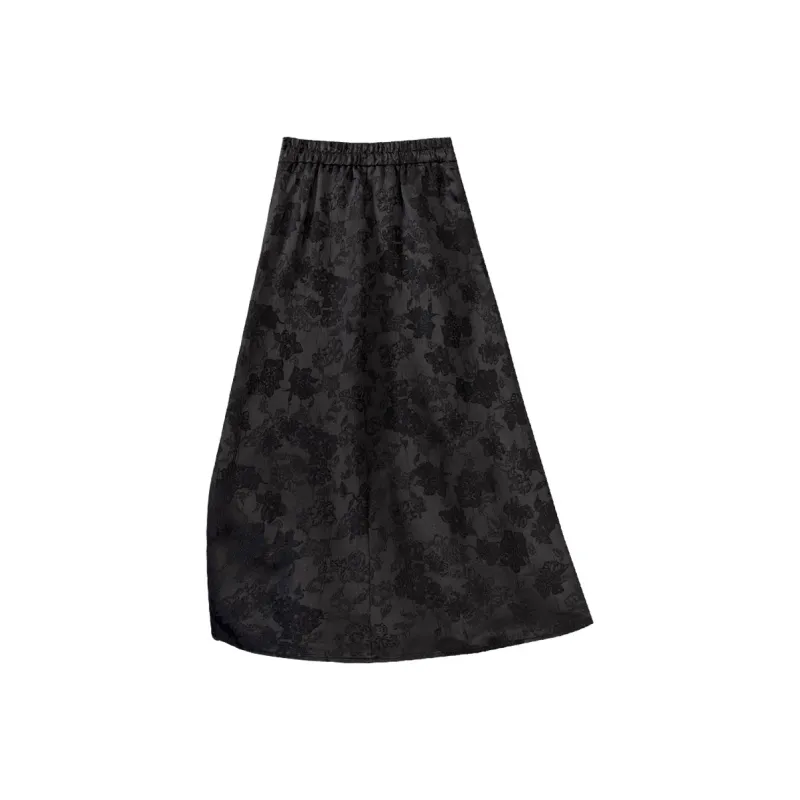 TOUCH Casual Long Skirt Women's Black-1