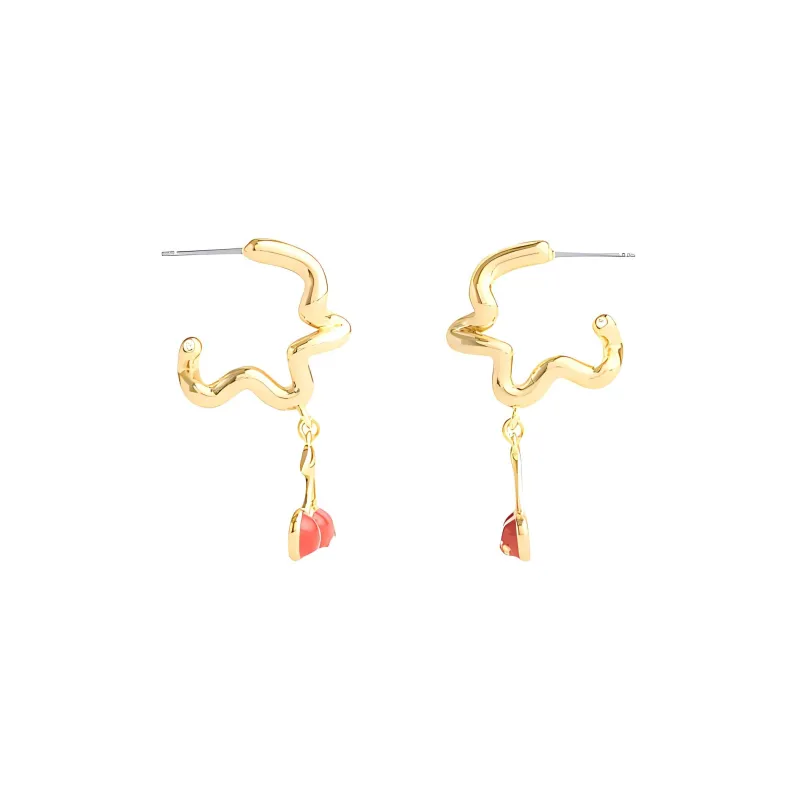 COACH Metal Earrings Women's Gold-1