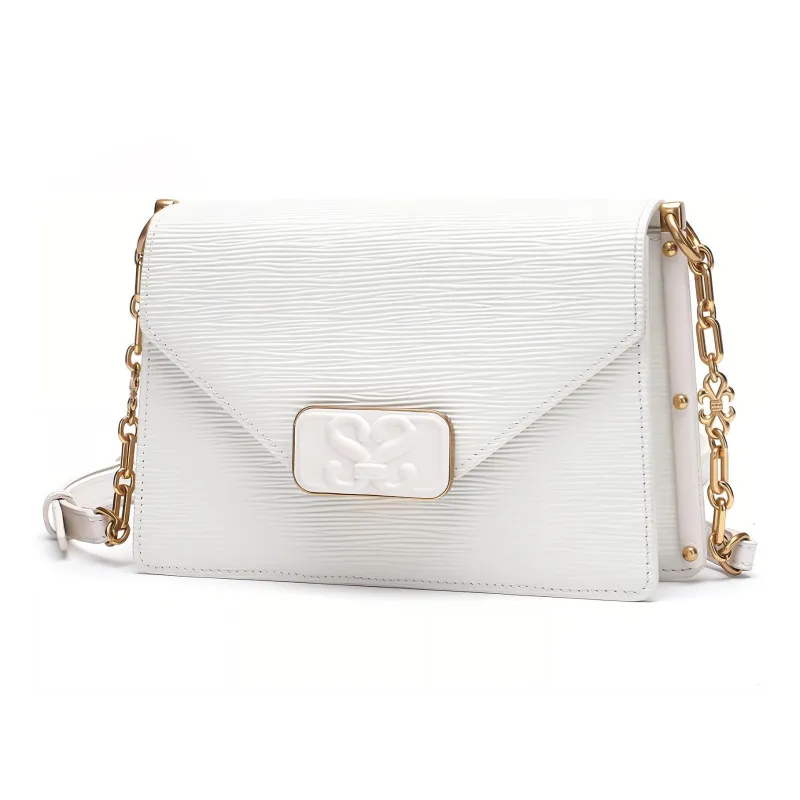 Satchi Top Grain Cow Leather Crossbody Bag Women's Red/White/Yellow/Purple/Black-8