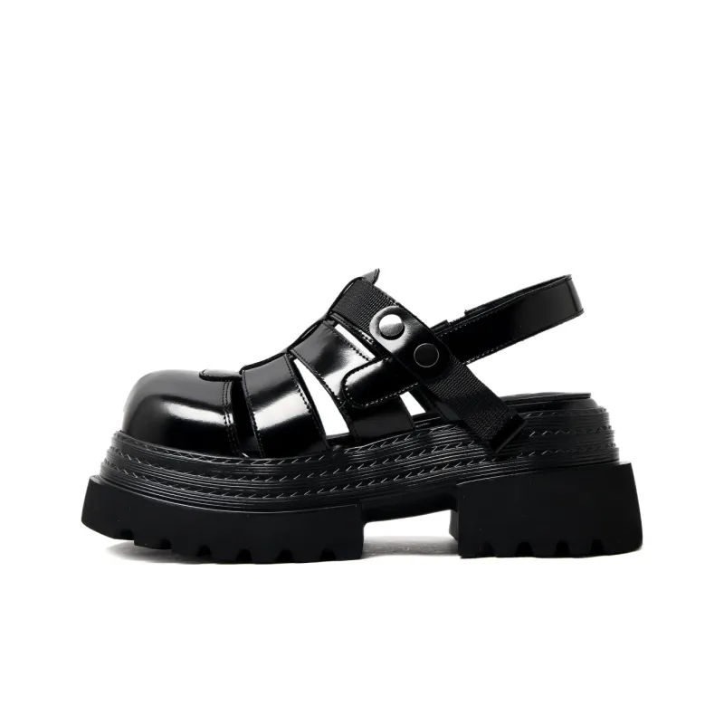 CAMEIDO Roman Sandals Women's Black-0
