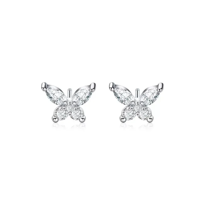 RUIHONGXIANG Nurture Ear Piercing, Refined Small Butterfly, Wearable While Sleeping, Elegance Stud Earrings Women's-0