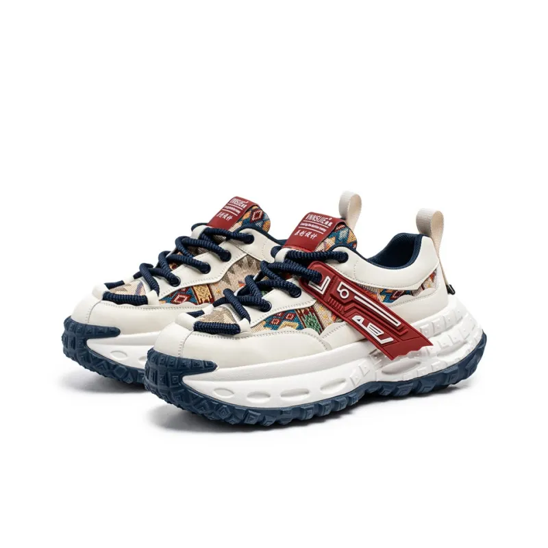 SOURCE Cushioning, Slip Resistant, And Abrasion Resistant Low Top Chunky Sneakers Men's-1