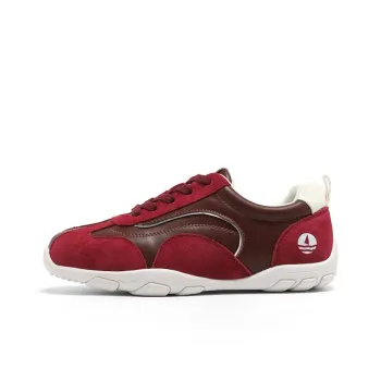 NAVIGARE Small Sailboats Lightweight Low Top Casual Shoes Women's Ancora Red Brown