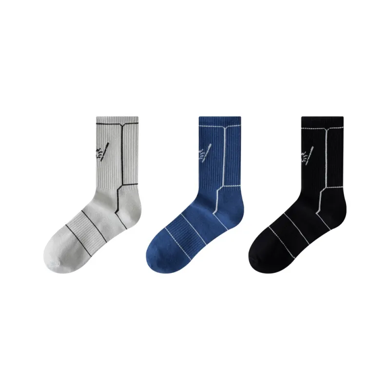Cotton Gene Mid Calf Socks Men's Combo Set-17