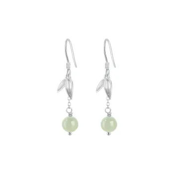 Branded Jewelry Earrings Green Jade Women's