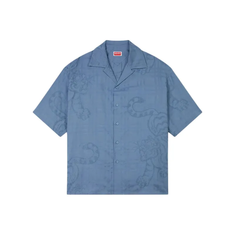 KENZO Bamboo Tiger Hawaiian Jacquard Shirt-0