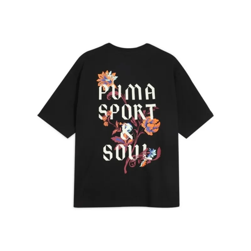 PUMA FloralGraphic Boxy T Shirt Men's Black 01-1
