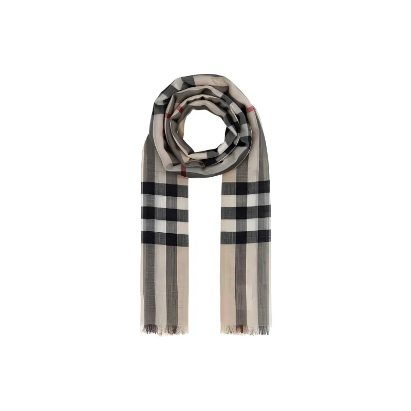 Burberry Giant Check Frayed Edge Scarf-2