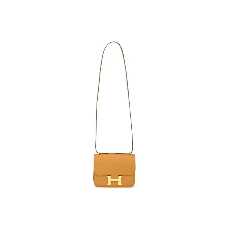 HERMES Constance Epsom Leather Shoulder Bag, Crossbody Bag Mini Women's 2S Sesame-0