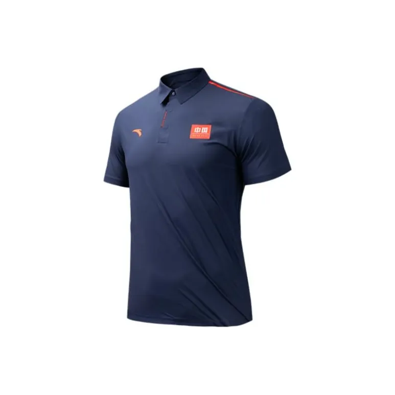 Anta Variety Training Collection Polo Shirt Men's Midnight Blue-0