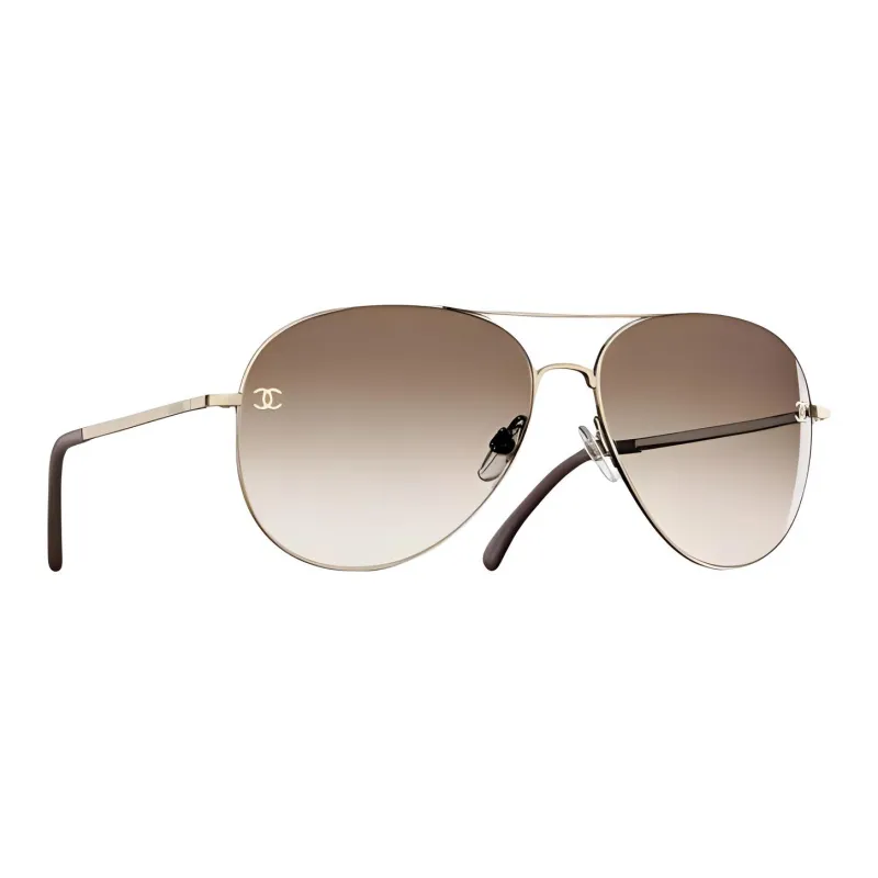 CHANEL Aviator Sunglasses Women's Gold-2