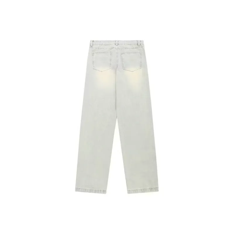 PAINT STAIN Jeans Unisex Yellow Mud-1
