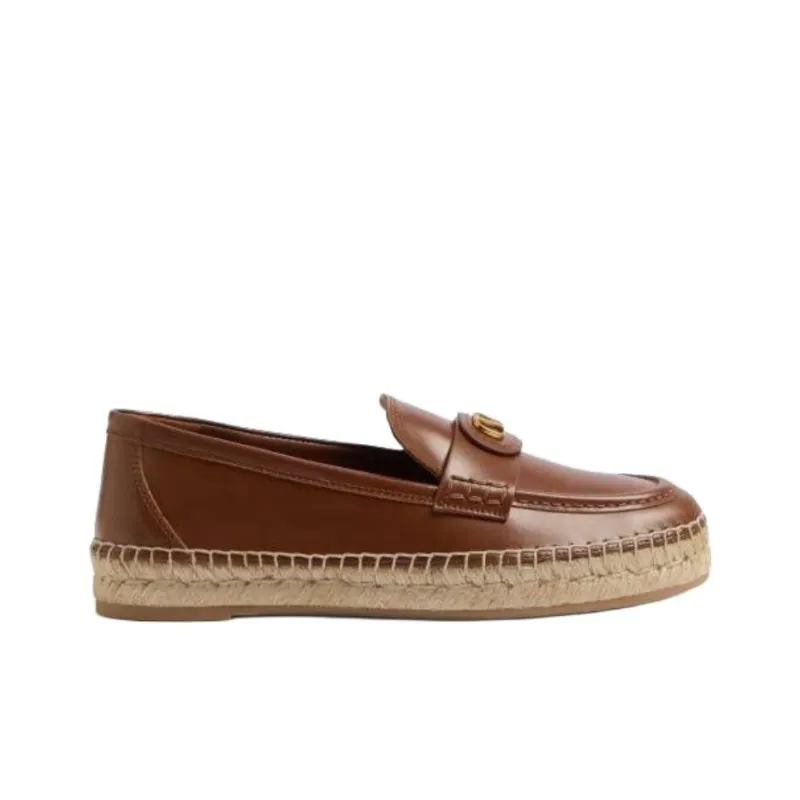 Valentino VLogo Signature Espadrilles Women's Dark Brown-1